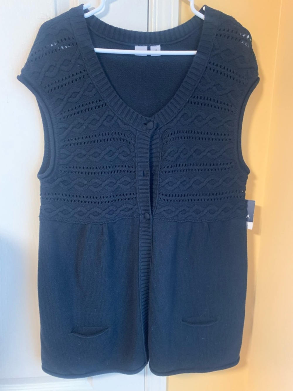 NWT NEVADA vintage Knit Button-Up Vest
